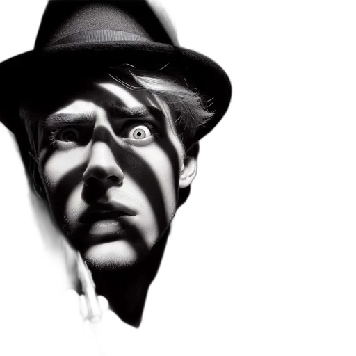 face, mask, hat, comic book art transparent PNG cut-out