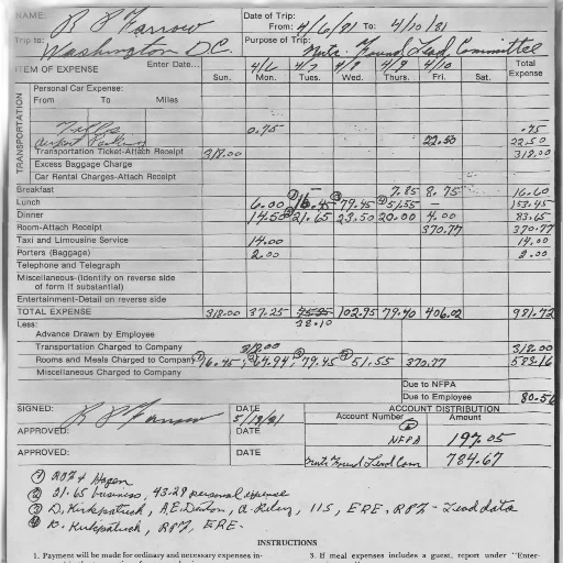 receipt, trip, washington, detailing transparent PNG cut-out
