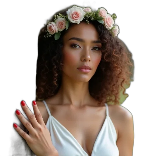 crown, jewelry, dress, flower transparent PNG cut-out