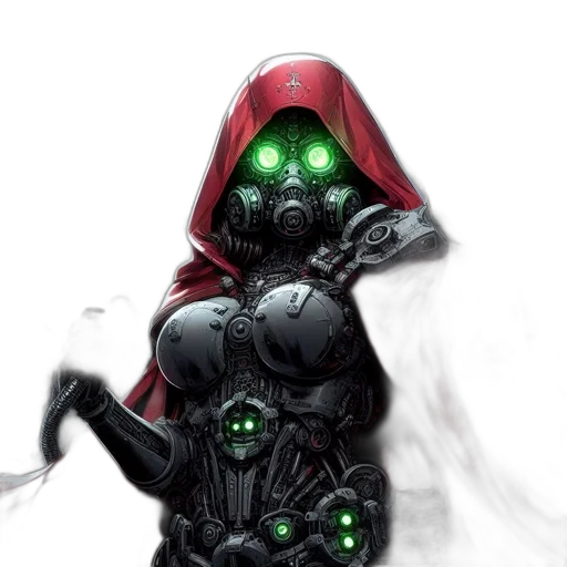 mask, robot, weapon, jacket transparent PNG cut-out