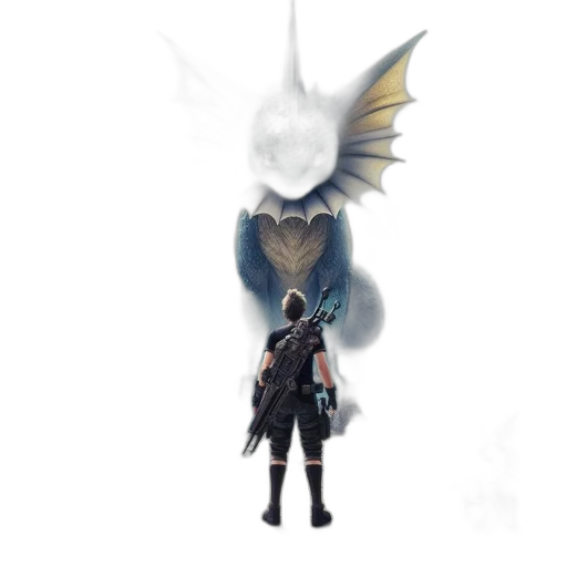 staff, dragon, creature, mask transparent PNG cut-out