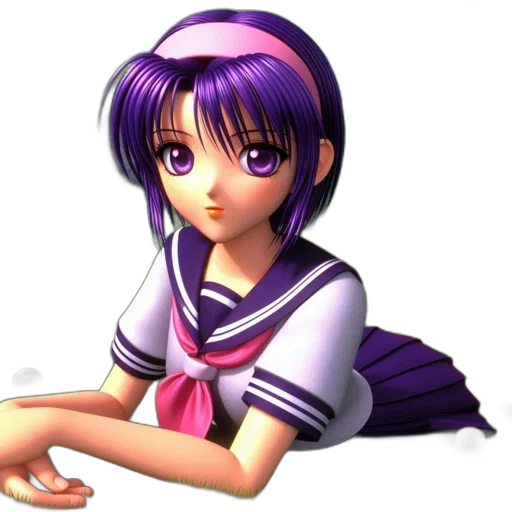 staff, face, anime, 3d render transparent PNG cut-out
