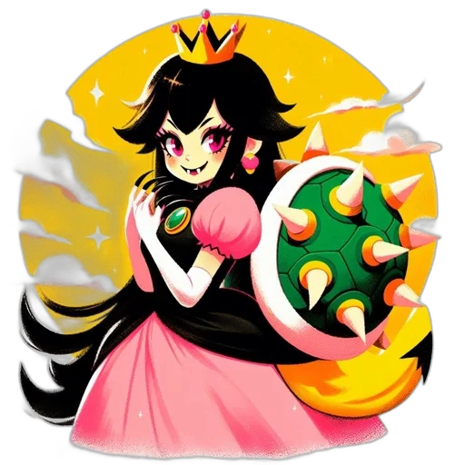 crown, staff, dress, pixel art transparent PNG cut-out