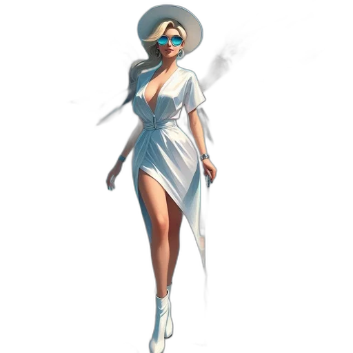 dress, staff, concept art, comic book art transparent PNG cut-out