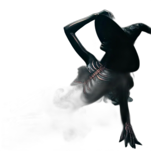 creature, mask, staff, dress transparent PNG cut-out