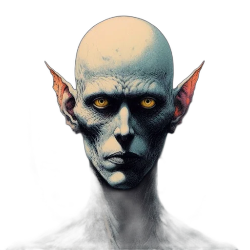 face, mask, creature, staff transparent PNG cut-out