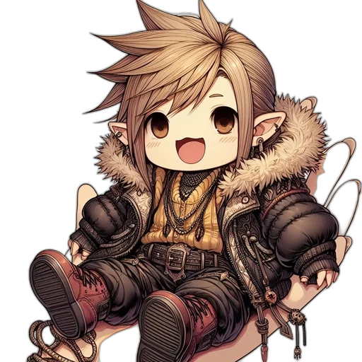 jacket, staff, weapon, dragon transparent PNG cut-out