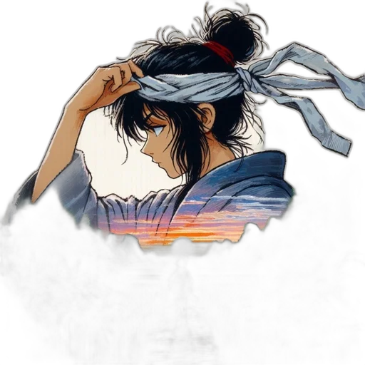 mask, jacket, hair, hat transparent PNG cut-out