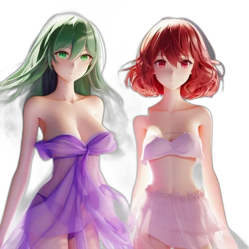 dress, concept art, 3d render, anime transparent PNG cut-out