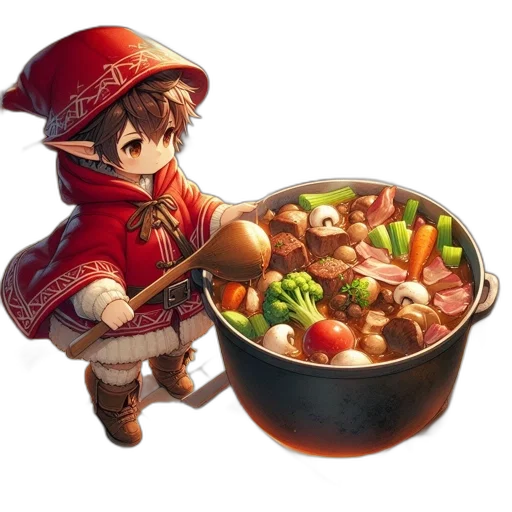 food, pixel art, concept art, 3d render transparent PNG cut-out