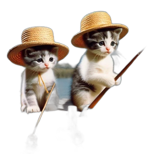 hat, staff, weapon, photorealistic transparent PNG cut-out