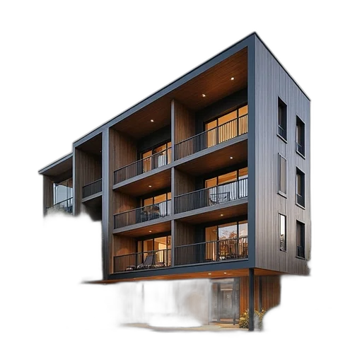 building, furniture, 3d render, photorealistic transparent PNG cut-out