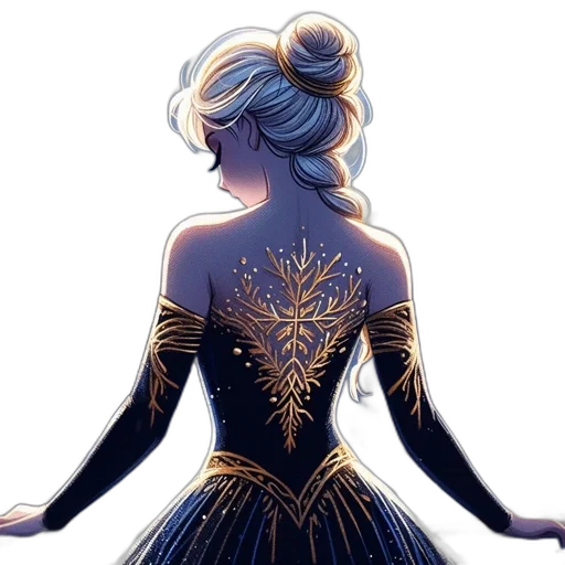 dress, crown, concept art, fantasy art transparent PNG cut-out