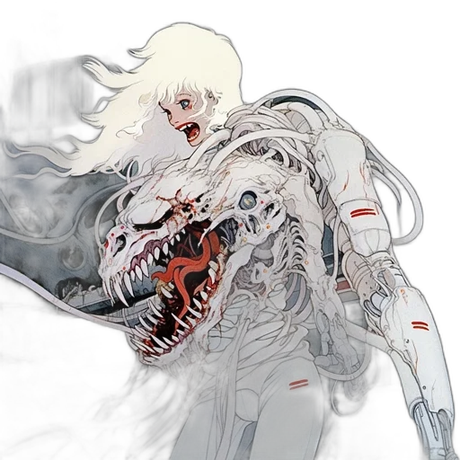 creature, dragon, weapon, jacket transparent PNG cut-out