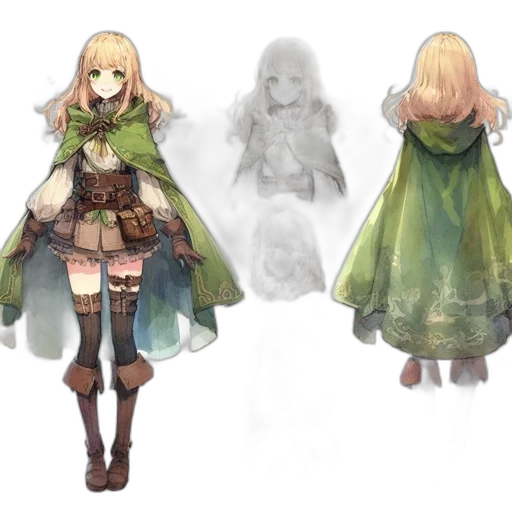 dress, concept art, fantasy art, watercolor transparent PNG cut-out