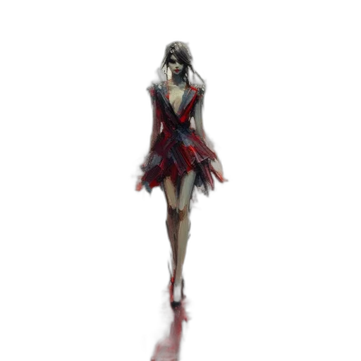 dress, creature, staff, weapon transparent PNG cut-out