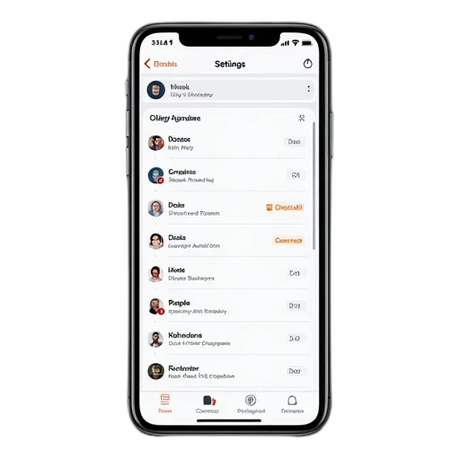 staff, smartphone, screen, displaying transparent PNG cut-out