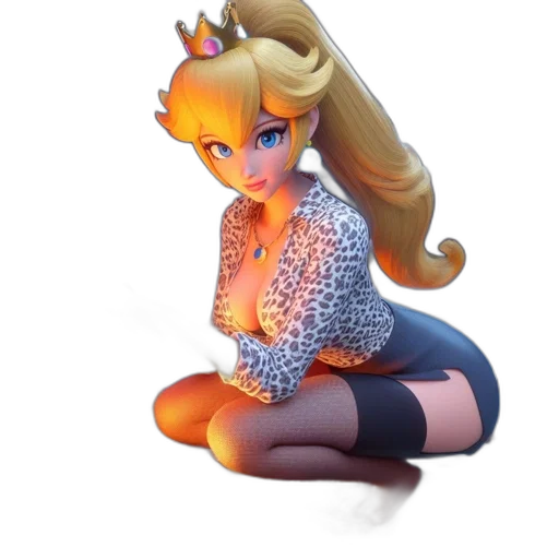 dress, crown, 3d render, concept art transparent PNG cut-out