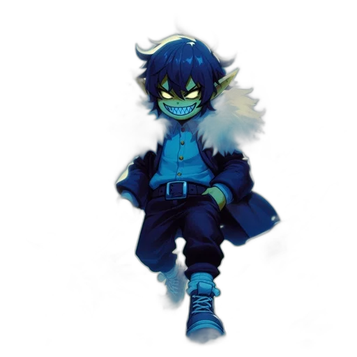 jacket, creature, mask, staff transparent PNG cut-out