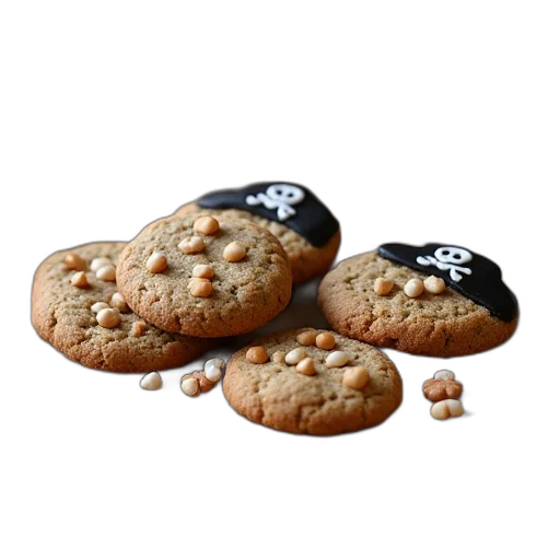 food, 3d render, photorealistic, pirate transparent PNG cut-out