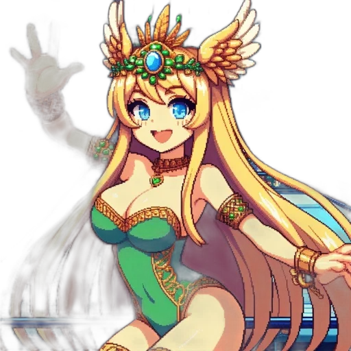 crown, dragon, staff, dress transparent PNG cut-out