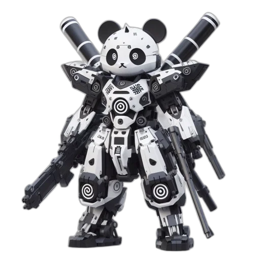robot, weapon, concept art, 3d render transparent PNG cut-out