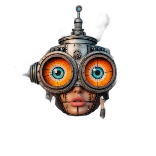 robot, mask, face, staff transparent PNG cut-out