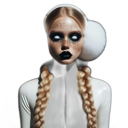 mask, face, robot, hair transparent PNG cut-out