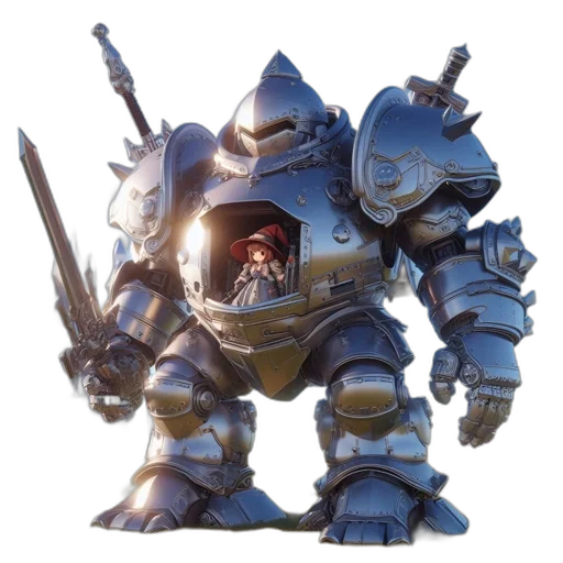 robot, weapon, sword, creature transparent PNG cut-out