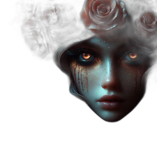 mask, face, crown, fantasy art transparent PNG cut-out