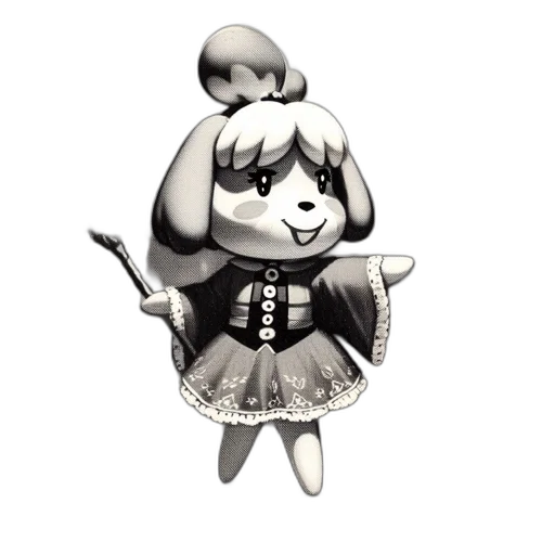 staff, dress, animal, creature transparent PNG cut-out