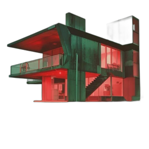building, furniture, 3d render, concept art transparent PNG cut-out