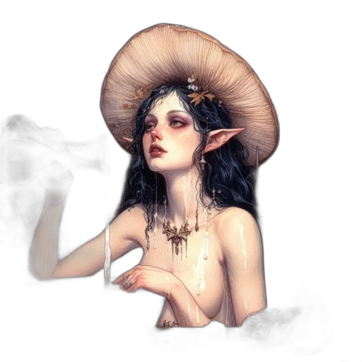 staff, hat, creature, face transparent PNG cut-out