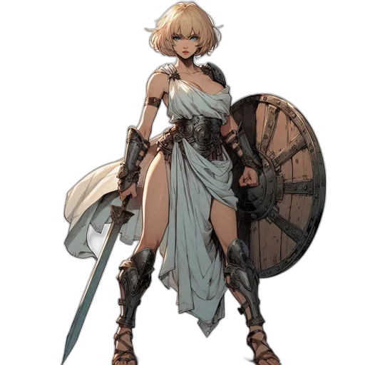 weapon, sword, dress, staff transparent PNG cut-out