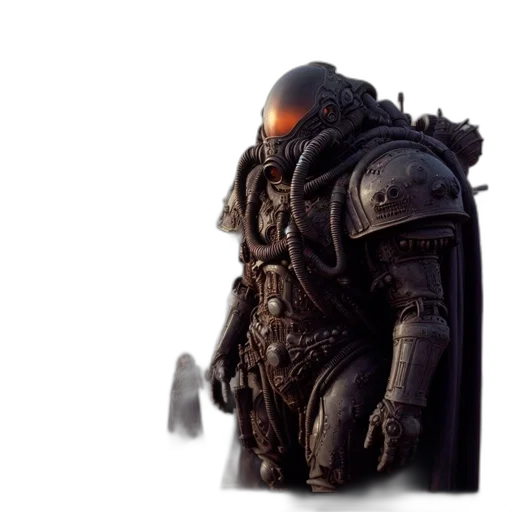 robot, mask, creature, weapon transparent PNG cut-out
