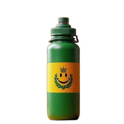 bottle, flag, bolivia, smiley transparent PNG cut-out