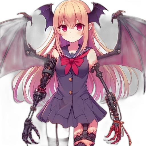 dragon, robot, creature, staff transparent PNG cut-out
