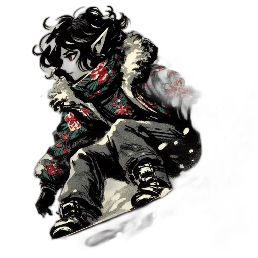 jacket, dragon, sword, mask transparent PNG cut-out
