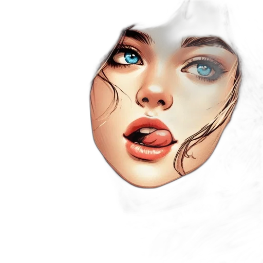 face, mask, jewelry, photorealistic transparent PNG cut-out
