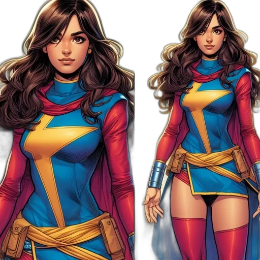 comic book art, concept art, two, renditions transparent PNG cut-out