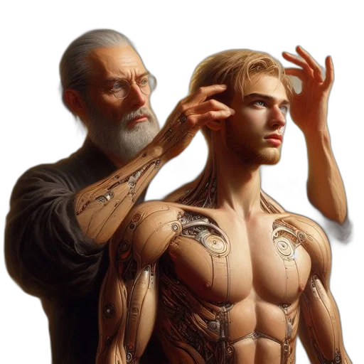 fantasy art, cyberpunk, photorealistic, concept art transparent PNG cut-out