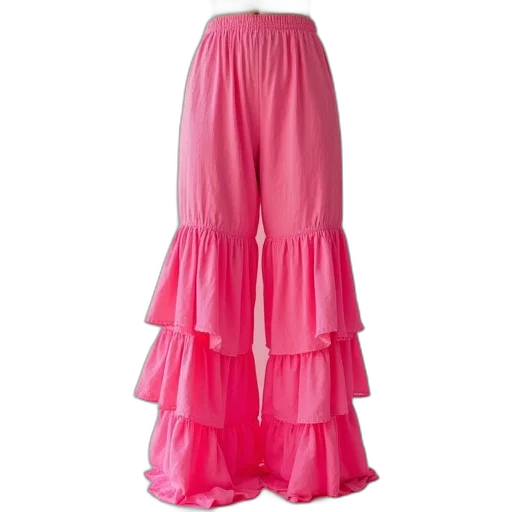 dress, pink, ruffle, pants transparent PNG cut-out