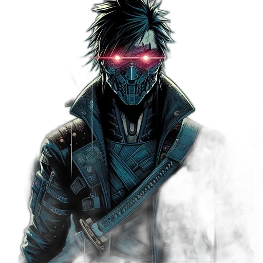 mask, robot, jacket, face transparent PNG cut-out