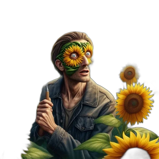 mask, face, flower, creature transparent PNG cut-out