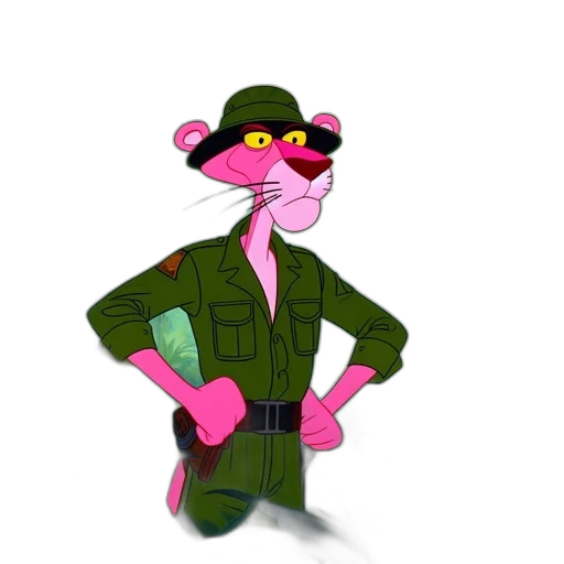 jacket, hat, staff, animal transparent PNG cut-out