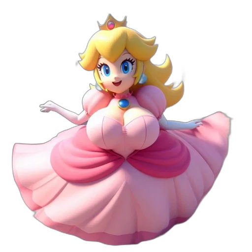 dress, crown, concept art, 3d render transparent PNG cut-out