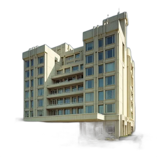 building, 3d render, concept art, photorealistic transparent PNG cut-out