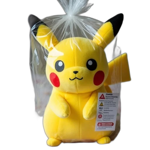 animal, yellow, pikachu, plush transparent PNG cut-out