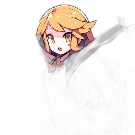 hair, weapon, staff, creature transparent PNG cut-out