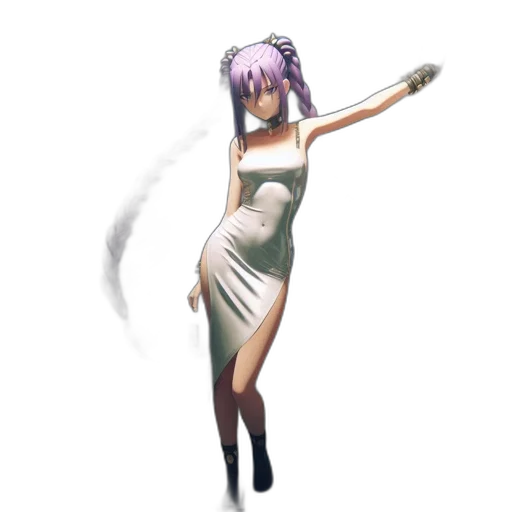 dress, staff, creature, weapon transparent PNG cut-out